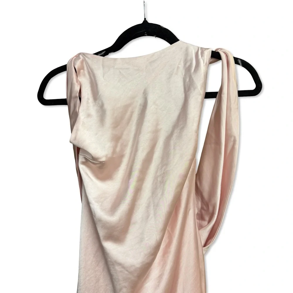 Runaway the Label Raelyn Maxi Dress satin draped Soft Pink gown Revolve XS - Picture 10 of 12